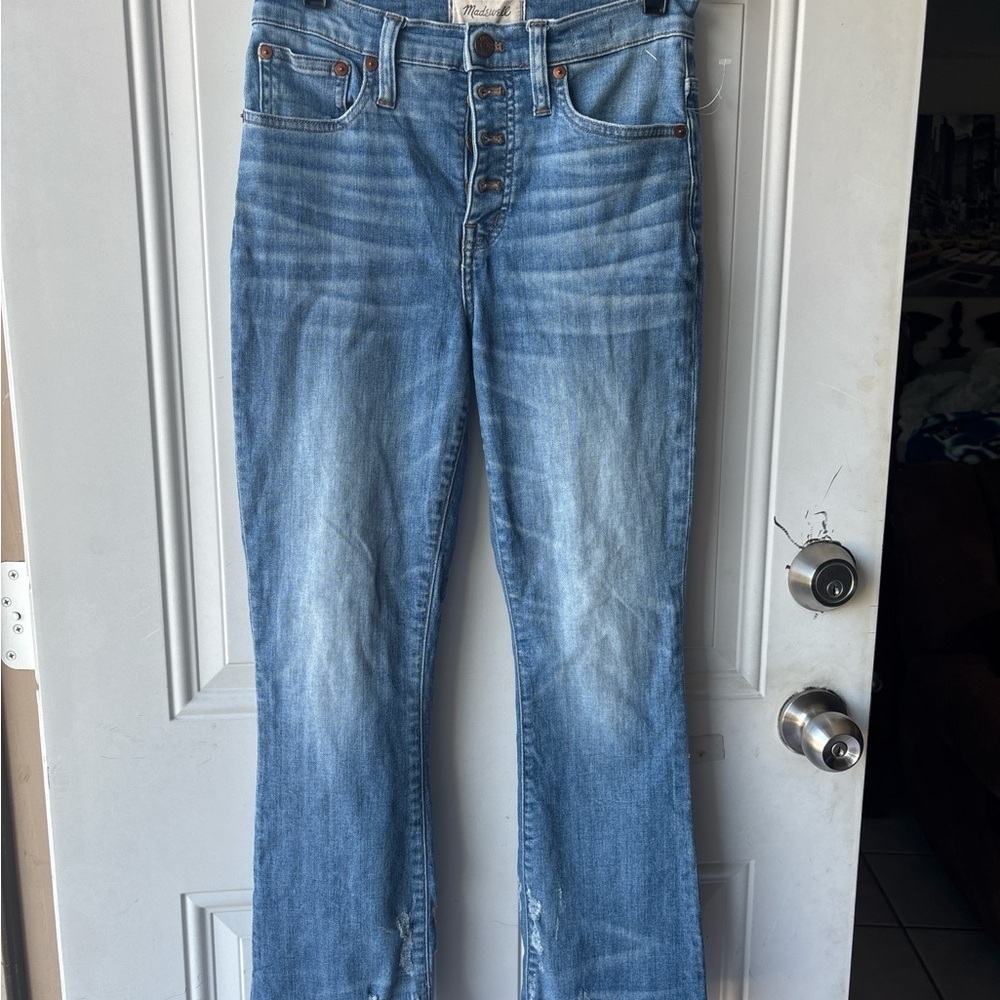 Madewell Light Blue Flared Button-Fly Jeans